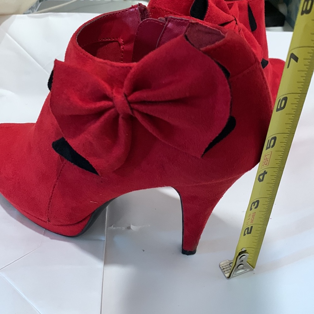 IMPO Red Booties Slight Platform Size 9.5 - Picture 16 of 16